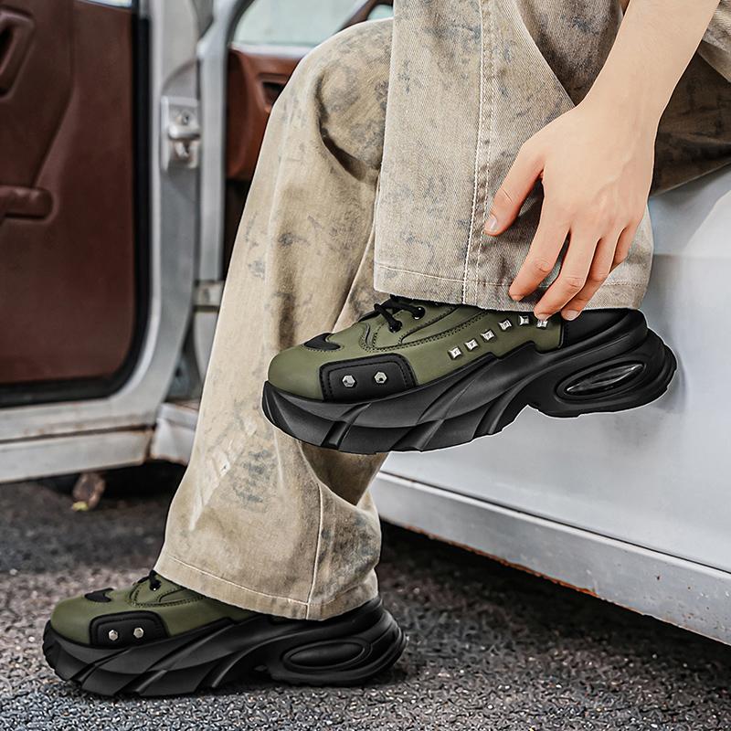 Fashion Men's High‑Top Boots, Thick Wear‑Resistant Sole & Comfort Lining, For Hiking, Camping & Outdoor Adventures