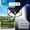 New 100  Solar Lights Outdoor 3 Modes Sunlight Powered Waterproof Motion Sensor Foco External Solar Wall Lamp Garden Decoration