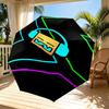 Geometry Dash Print Automatic Open Close Umbrella, Portable Foldable Umbrella, for Outdoor Commute Camping Trip, Ideal Birthday Gift