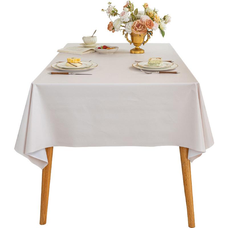 Lambskin Tablecloth Waterproof And Oil-Proof Leave-In Household Rectangular Dining Table Tablecloth Light Luxury High-End Coffee Table Cloth