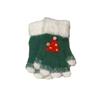 Knitted Christmas Gloves Unisex Christmas Tree Pattern Gloves Winter Touch Screen Fuzzy Gloves