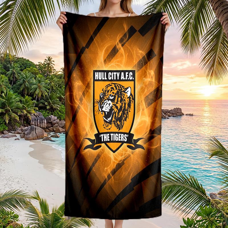 Hull FC Fashion Beach Towel Portable Soft Quick Dry Towel For Swimming Camping Holiday Use