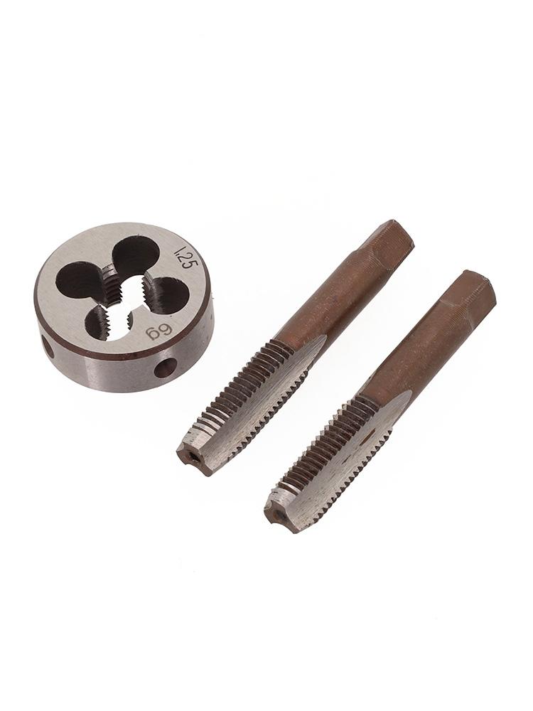 Метчик HSS M10 X 1,25 мм и плашка M10 X 1,25 мм Метрическая резьба Правая резьба 3 шт./набор