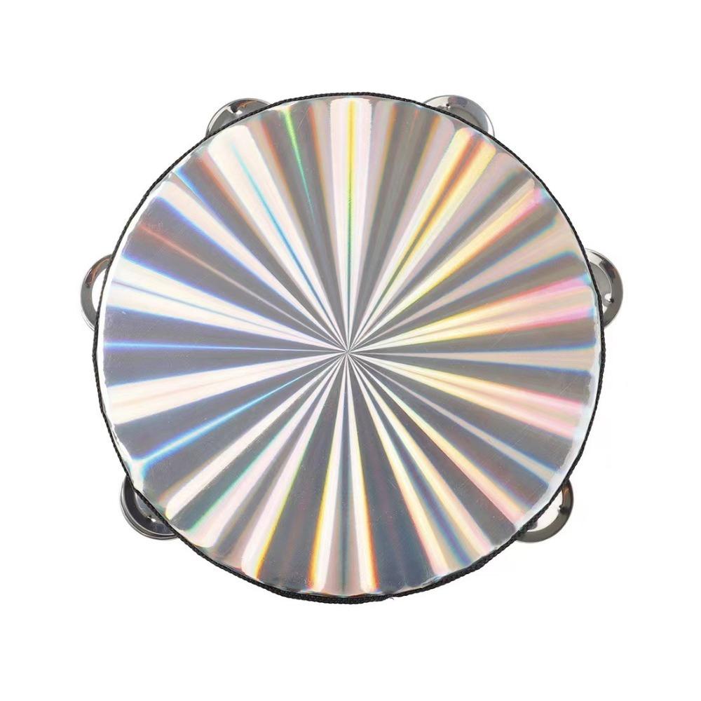 6/8/10 Inch Hand Drum Single/Double Row Tambourine Handbell  Musical Percussion Instrument