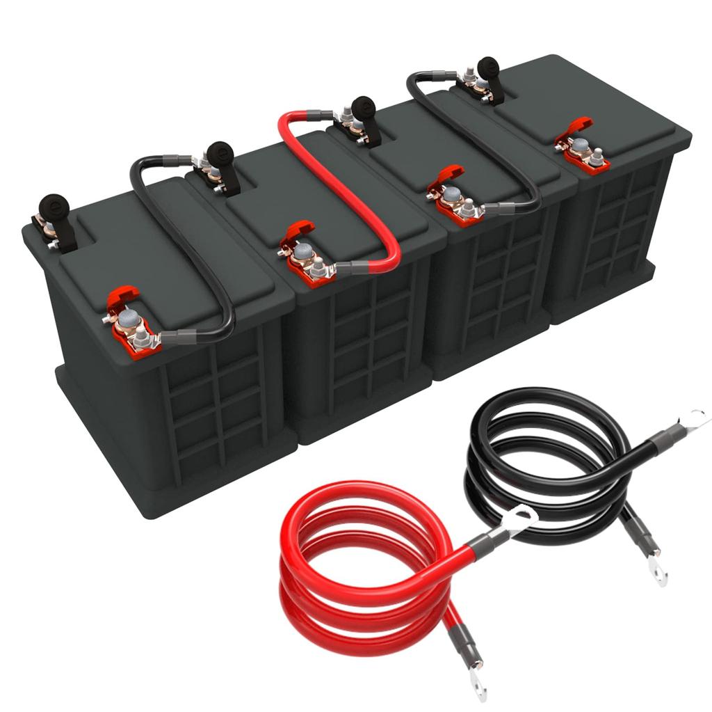 Провод 6 AWG 16мм2 30см Постоянный Красный + Черный Чистая Медь 3/8