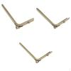 3 Pieces Bronze L Shaped Metal Purse Bag Making Frames with Kiss Clasps