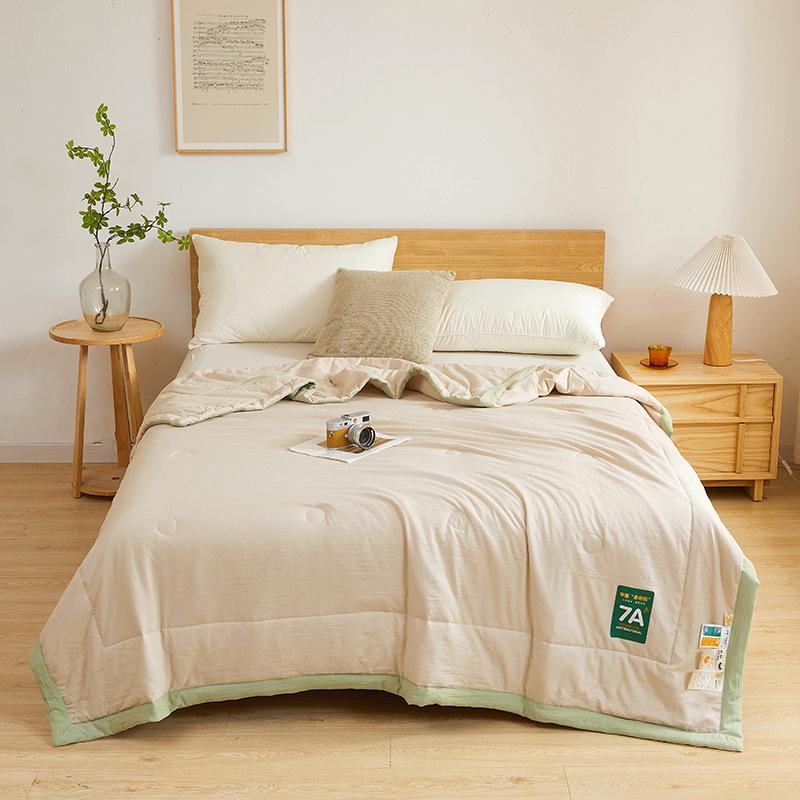 7A Antibacterial Summer Air Conditioner Quilt - Washable Cooling Cotton Quilt for Dorms and Students