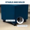 Velvet Feel Square Ottoman Blue