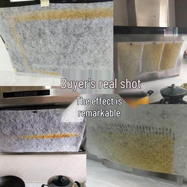 Японский кухонный фильтр, устойчивый к высоким температурам: Впитывающая масло хлопковая сетка, Защитная наклейка от дыма, Огнестойкая