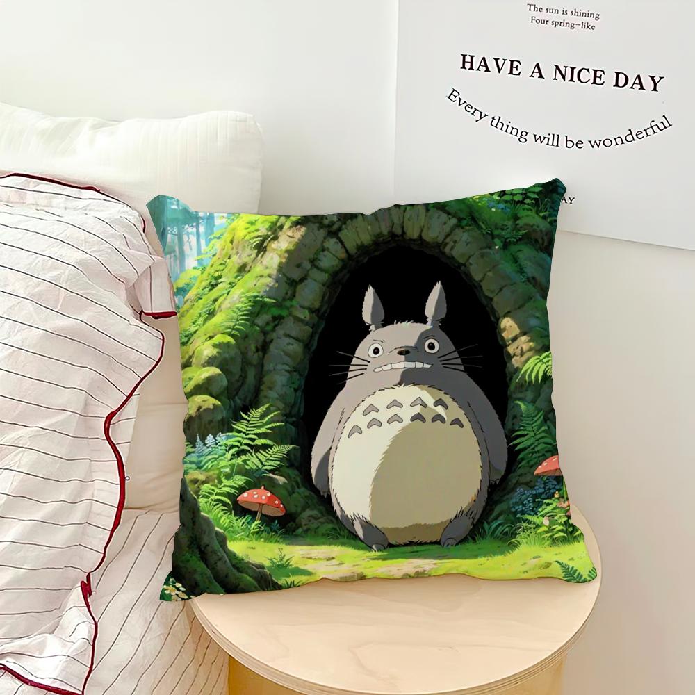 Классическая Милая Подушка Kawaii Наволочка Диван Гостиная Спальня Изголовье Спинка Подушка Квадратная Подушка T-Totoroes Время Сна