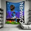 SSC Napoli Champions Team Photo Tapestry, Blue Team Wall Hanging, Football Squad Wall Tapestry for Bedroom Living Room Fan Decor