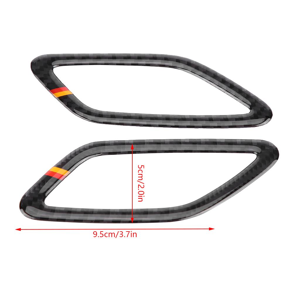 2Pcs Carbon   Dashboard Outlet Cover for   A Class CLA GLA W169 W117    