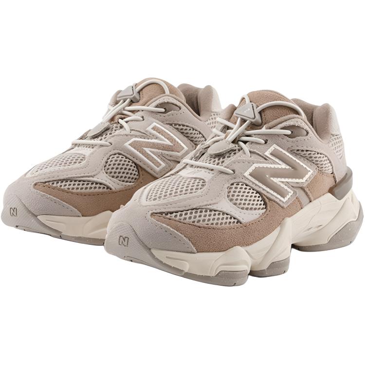 New Balance NB 9060 Тканевая амортизация Низкие детские беговые кроссовки Серый/Хаки PV9060EX