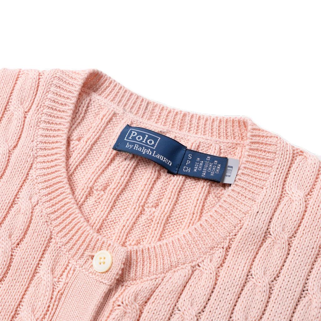 Polo Ralph Lauren Вязаный топ с рубчиком, круглым вырезом, короткими рукавами, облегающего кроя, женский, топы, розовый 211965760-001