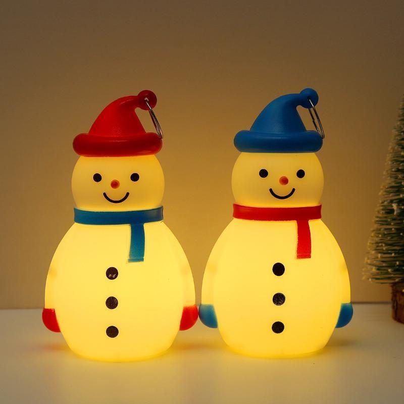 Christmas Decorations Children's Portable Small Night Light LED Emitting Snowman Christmas Decoration Props