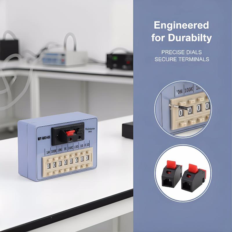 WY-RES-01 Resistance Box Programmable Dial Pocket Resistance Box Accuracy Tool for Physics Practical Class Circuit Verification