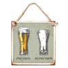 [A3793] - Metal Plaque 'Messages' (Beer) (Pressure- Depression) - 20x20cm