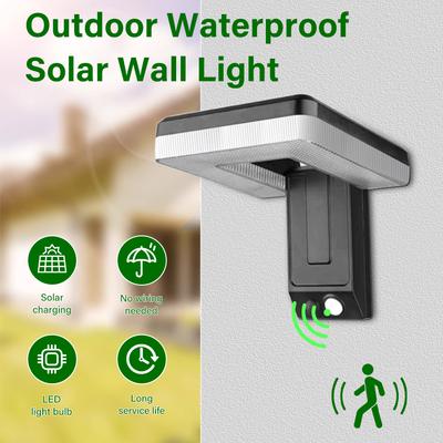 Уличный настенный светильник на солнечных батареях, водонепроницаемый садовый светильник на солнечных батареях, складной прожектор с питанием от солнечного света и датчиком движения, уличный фонарь