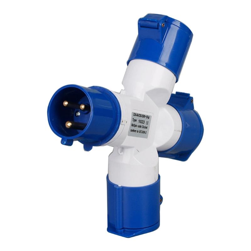 16A 2/3-ходовой разветвитель, устойчивый к коррозии, электрический сетевой адаптер для подключения караванов, автодомов