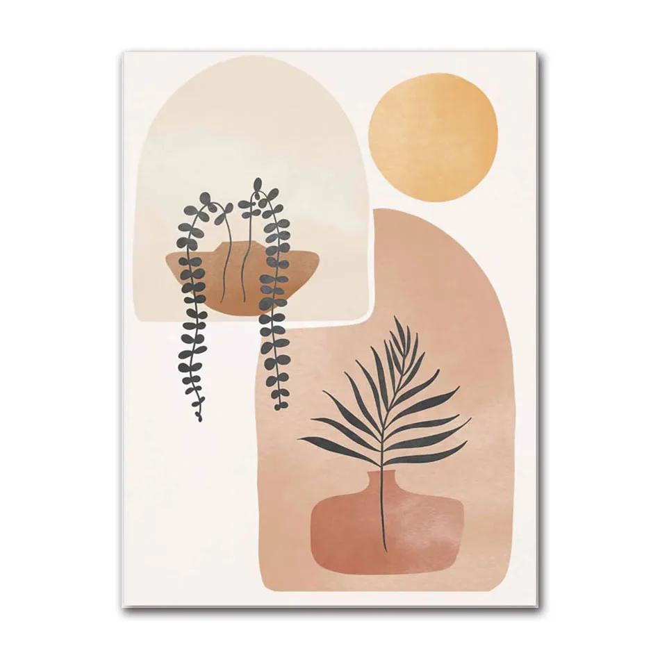 Plant Leaf Wall Art Canvas Painting Poster Abstract Nordic Living Room Home Decoration Printing Wall Painting Picture
