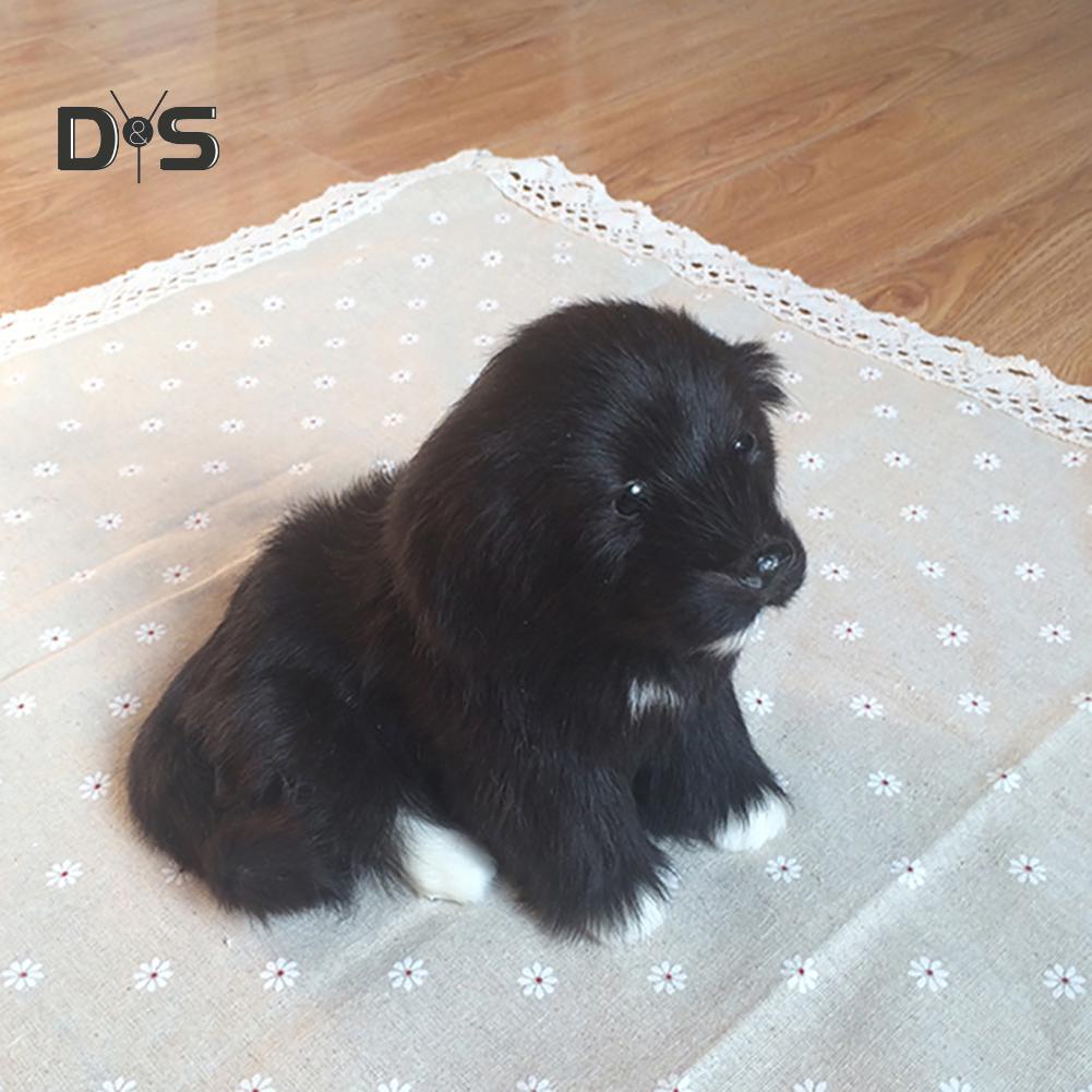 Играйте с вами, имитирующая маленькую черную собаку, домашний автомобиль, настольный реквизит для фотосъемки, декоративную игрушку