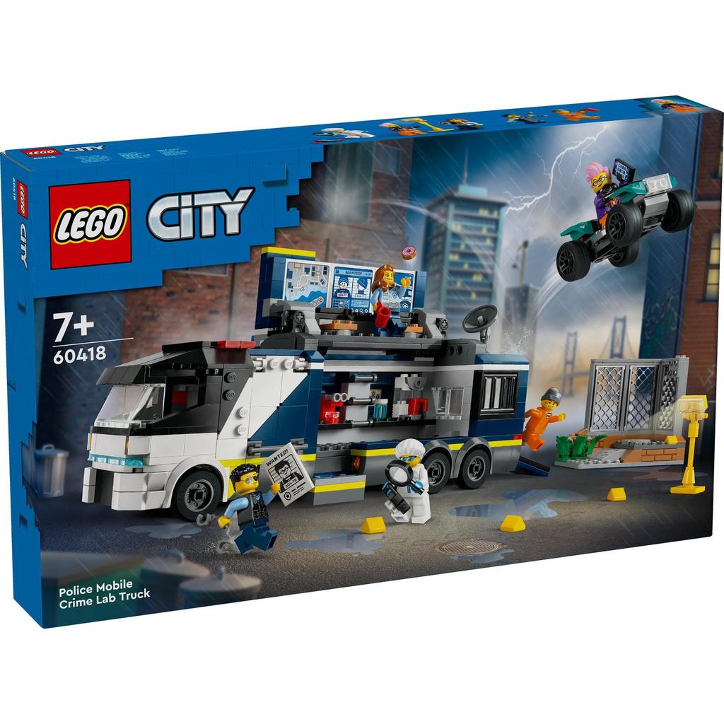 LEGO City Police Truck Crime Lab Toy Toy Present Birthday Block Christmas Boys Girls Children 7 Years Old 8 Years Old 9 Years Old Elementary School