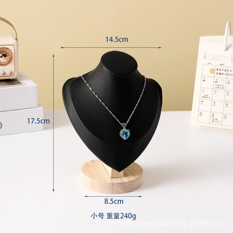 Подставка-манекен для портрета из массива дерева, стойка для демонстрации кулонов на шею, кулон, манекен для шеи, ювелирные изделия