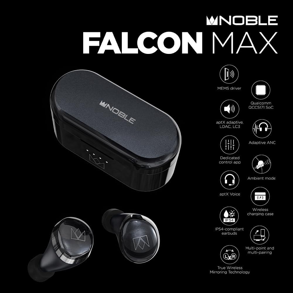 Noble Audio FALCON MAX from Official Japanese Wireless Earphones Bluetooth MEMS Driver Earphones NOB-FALCONMAX-B [Ships Store] High-end