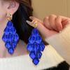 Tassel Long Earrings Butterfly Flower Tassel Earrings Niche Personality Earrings Fashionable Exaggerated Earrings