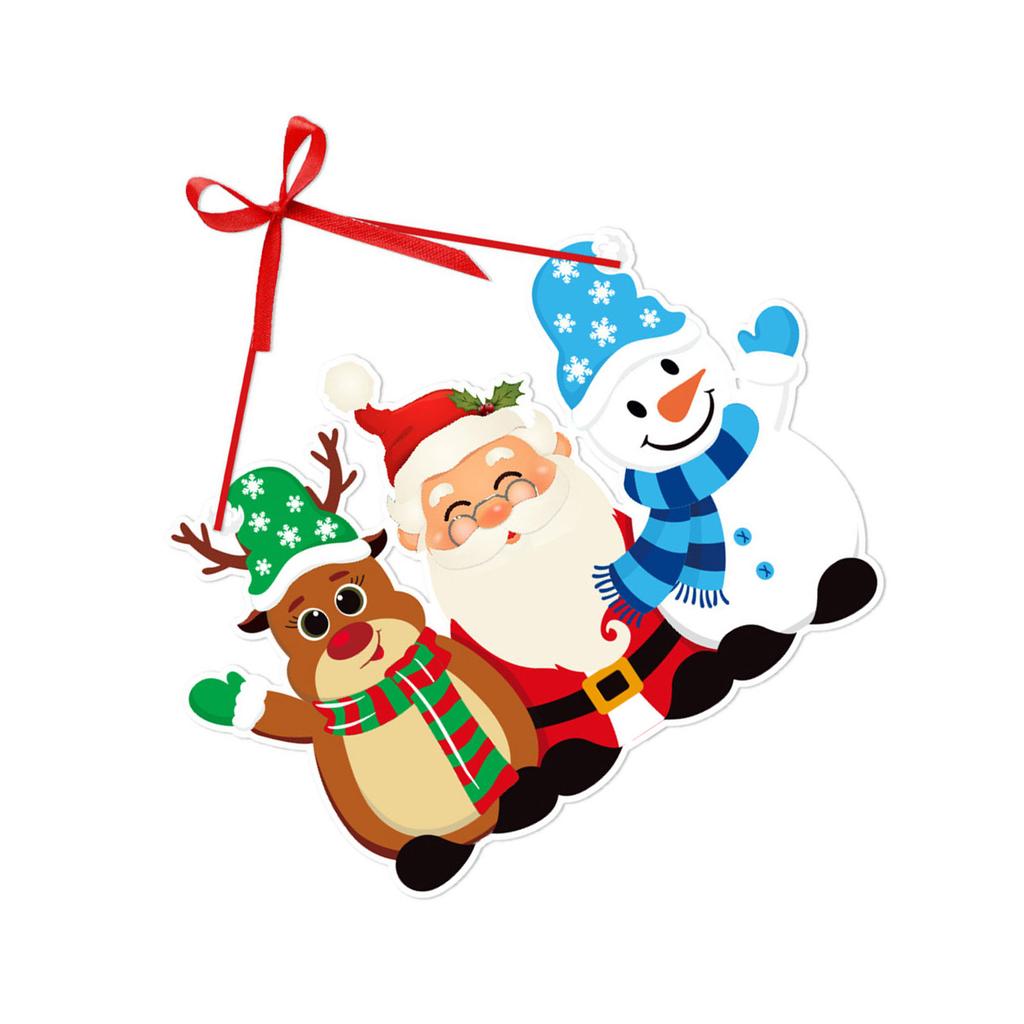 Праздничное украшение Рождественский тематический дверной подвес Ручной работы Новогодняя вечеринка Подвески на окна Настенные аксессуары