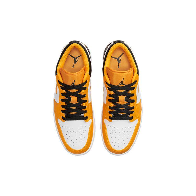 Air Jordan 1 Low Taxi Белые мужские кроссовки Желтый Черный 553558-701