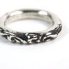 Great CHROME HEARTS Ring SCRL BAND scroll band ring Silver 925 men Used