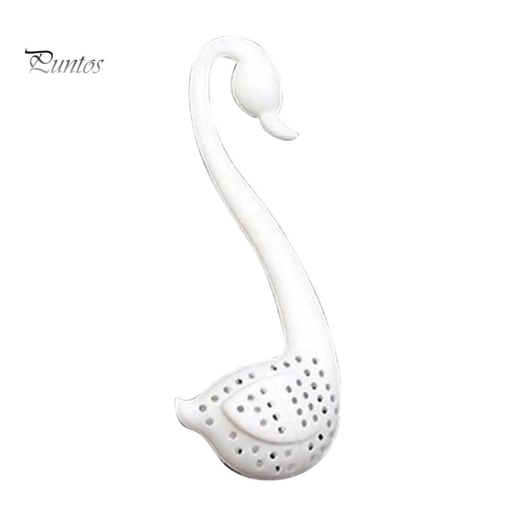 Puntos Silicone Creative Swan Hooking Tea Infuser Strainer Filter Diffuser Drink Tool