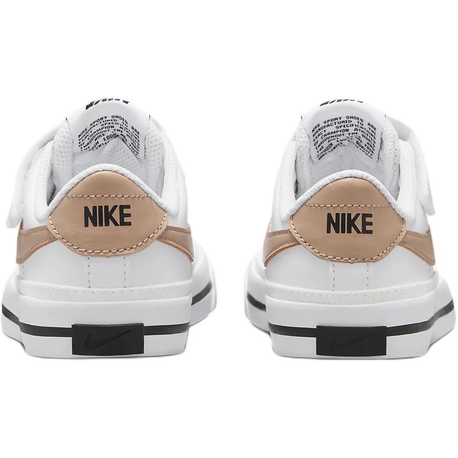 Nike Court Legacy Comfortable Slip Resistant Abrasion Resistant Low top Kids' Skateboarding Shoes White DA5381-126