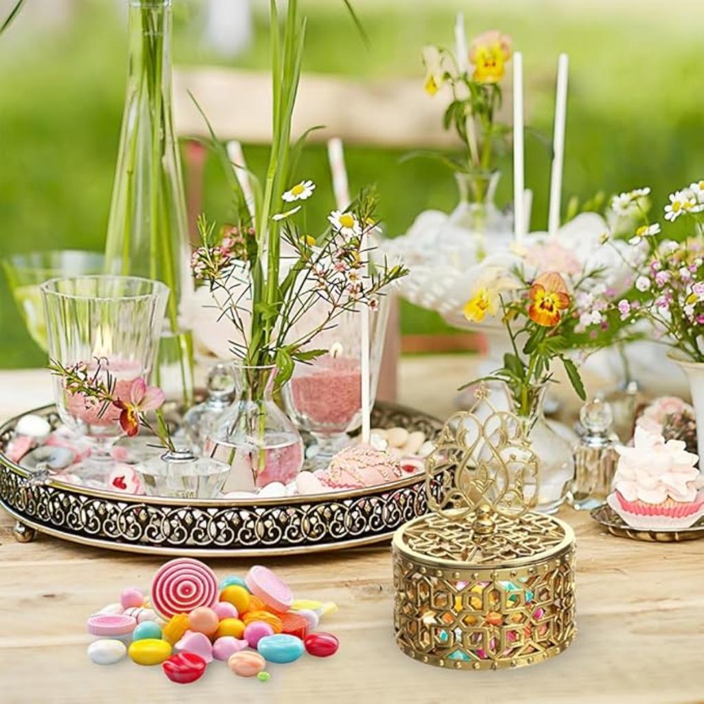 Коробки для конфет с крышкой, контейнеры для конфет на Рамадан, Ид Мубарак, декор для исламской вечеринки, коробки для сладостей, коробки для свадебных подарков, контейнеры, банки для конфет для вечеринки, 12 шт.