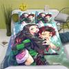 Детское хлопковое постельное белье D-Demon Slayer Комплект из полиэстера kimetsu no yaiba Милое принтованное мультяшное покрывало для одеяла Роскошное