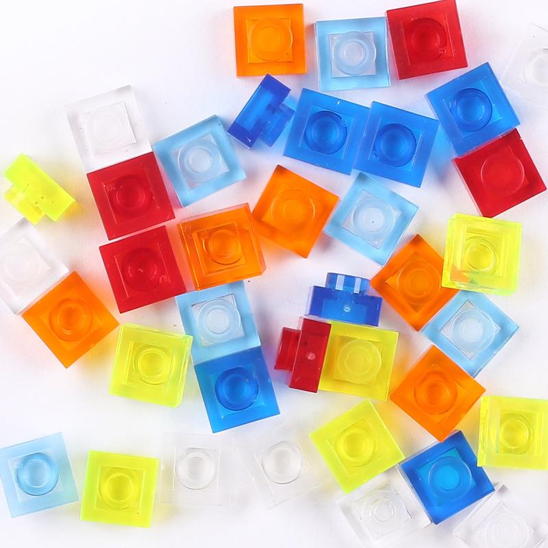 100 шт./лот Детали MOC 3024 Пластина 1x1 Совместимые Кирпичики DIY Сборка Строительные Блоки Частица Детская Головоломка Мозговая Игра Подарок