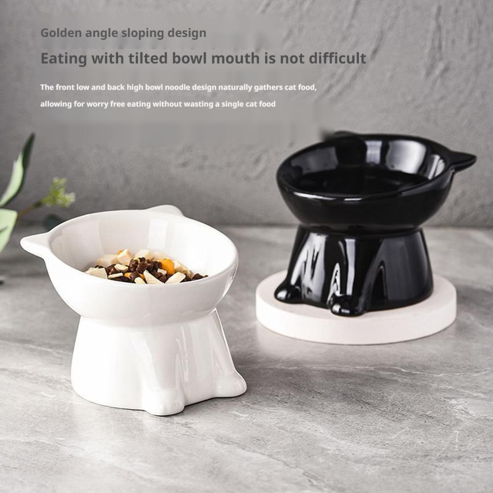 1 Pcs Cat Bowl  Ceramic Cat Bowl Pet Bowl Pet Supplies Cat Bowl Dog Bowl Macaron Color New Cat and Dog Universal Pet Bowl