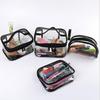 Transparent Waterproof PVC Makeup and Toiletries Travel Bag, Large and Small Sizes