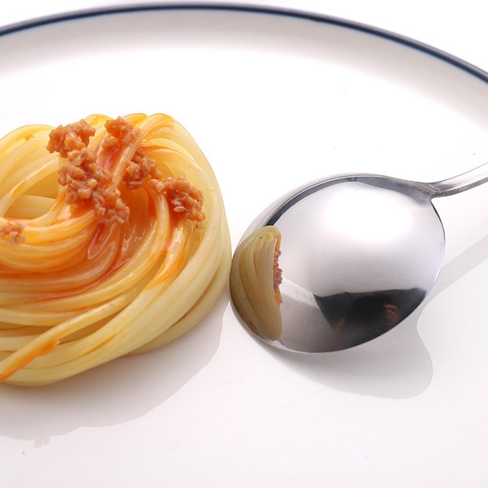 Round Spoons Soup Spoons 6Pcs Bouillon Spoon Hotel Hot Pot Spoon Kitchen Essential Tools Long Handle Soup Ladle