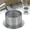 Metal Straight Flange Adapter Round Pipe Air Vent Connector Exhaust Duct Connector Flange  Kitchen