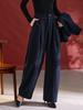 Sijiqing Женские универсальные осенние шерстяные брюки широкие от бедра