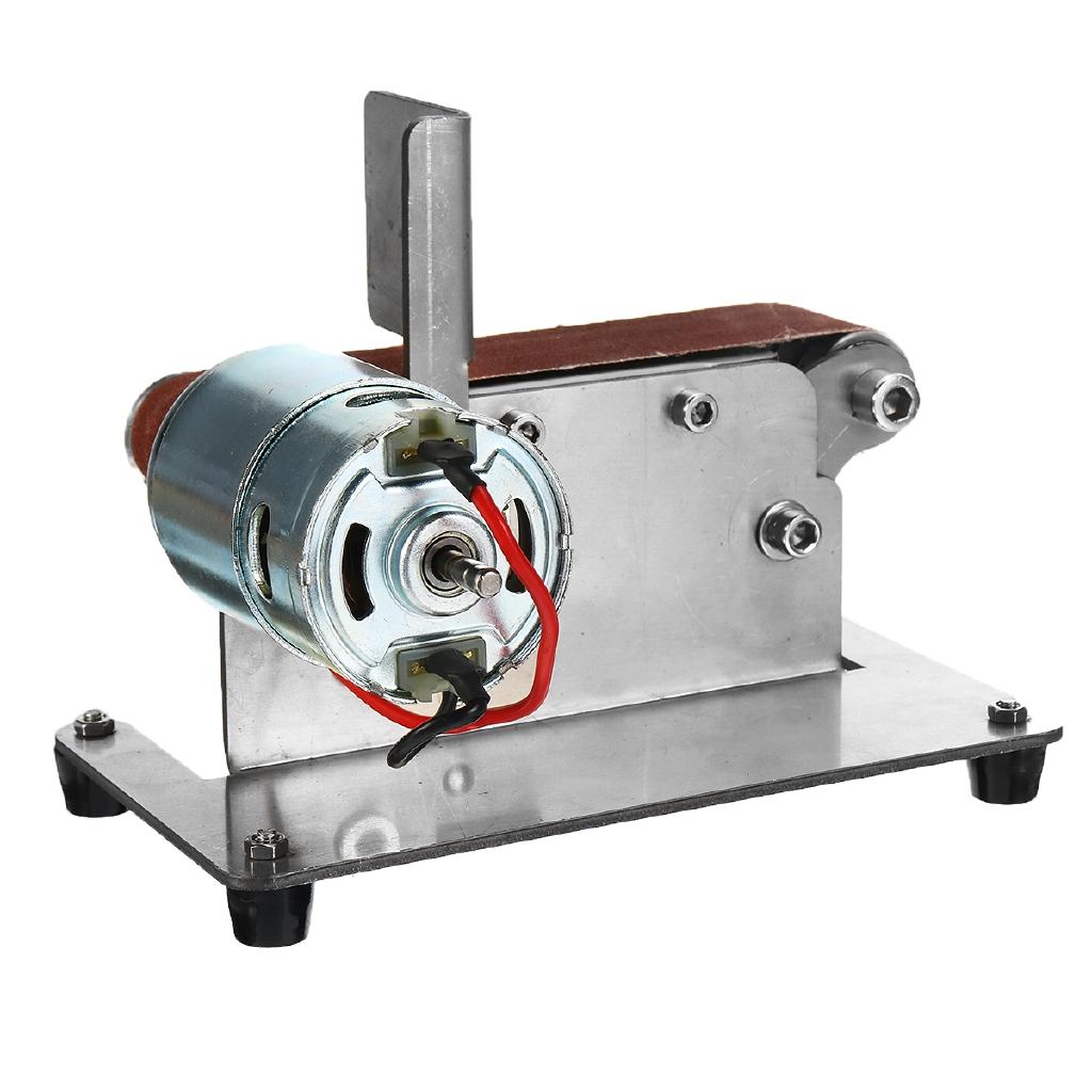 Ленточная шлифовальная машина Электрическая ленточная шлифовальная машина DIY Мини-шлифовальная машина Полировка Шлифовка Деревообрабатывающий станок Резак Заточник кромок Ленточная шлифовальная машина