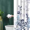 Занавеска для душа из полиэстера с принтом листьев и цветов, утолщенная, водонепроницаемая, устойчивая к плесени, перегородка для ванной комнаты, универсальная занавеска