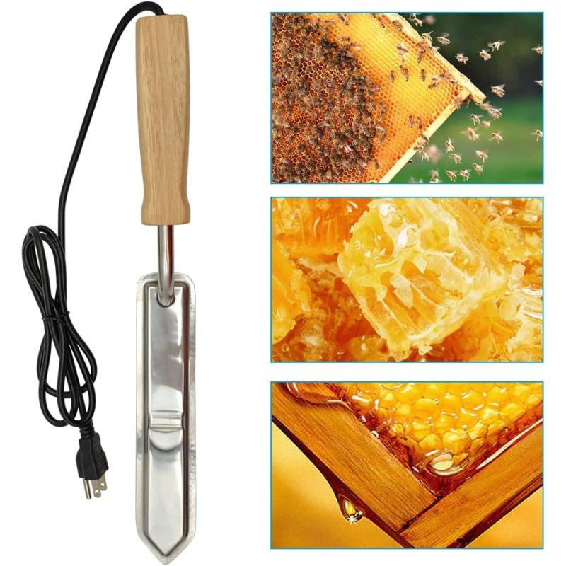 Электрический нож для распечатки пчелиного меда, скребок для пчелиного ножа с постоянной температурой из нержавеющей стали, медогонка