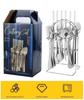 Tableware 24-piece Gift Box Set Western Steak Knife, Fork and Spoon Tableware Set Gift Stainless Steel Kitchen Tools