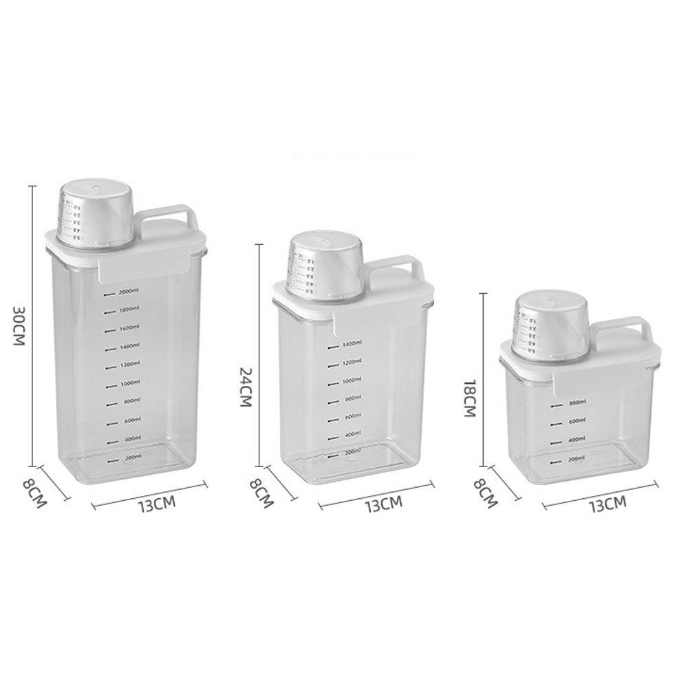 Plastic Washing Powder Dispenser Airtight Laundry Detergent Storage Box Laundry Room Accessories