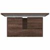 2 Piece Bathroom Furniture Set Brown Oak Effect Particleboard