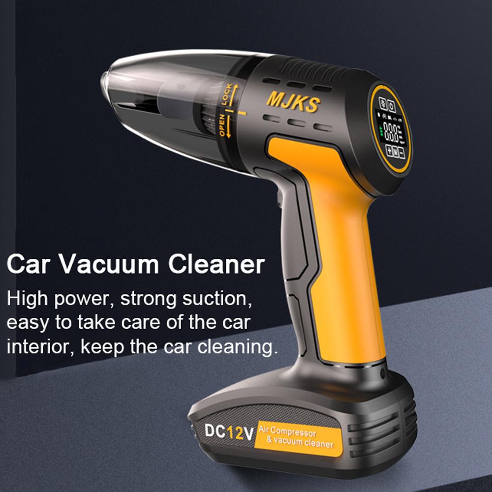 Многофункциональный автомобильный пылесос высокой мощности, беспроводной перезаряжаемый автомобильный насос для накачивания шин, цифровой