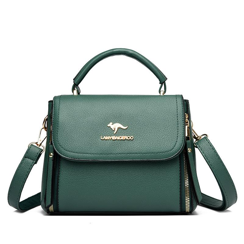 Новая мягкая кожаная французская сумка через плечо женская сумка-тоут модная темпераментная сумка через плечо большой емкости